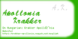 apollonia krakker business card